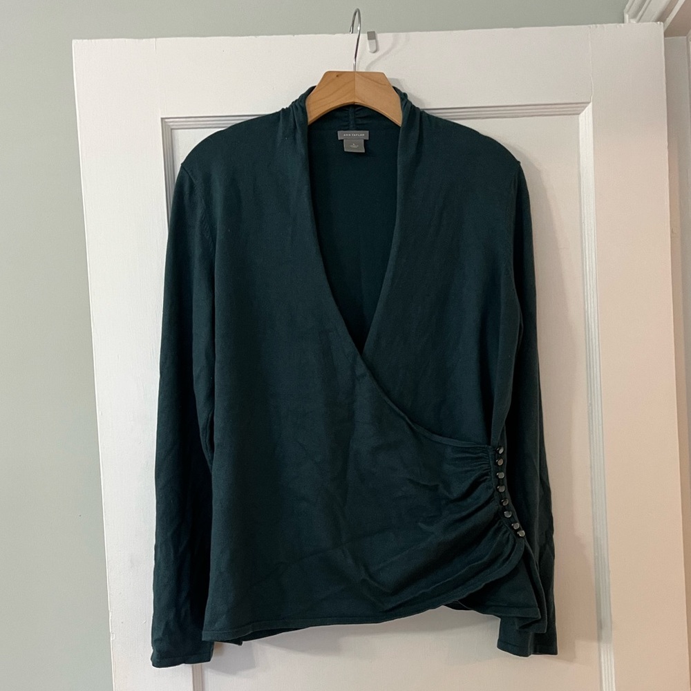 Ann Taylor Deep Teal Knit Top